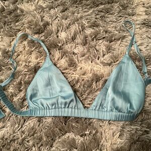 Daily Drills Blue Silk Bra size M/L